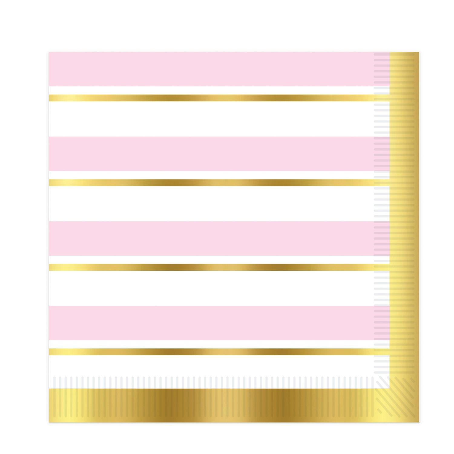 Beistle Striped Luncheon Napkins - Girl (16/Pkg)