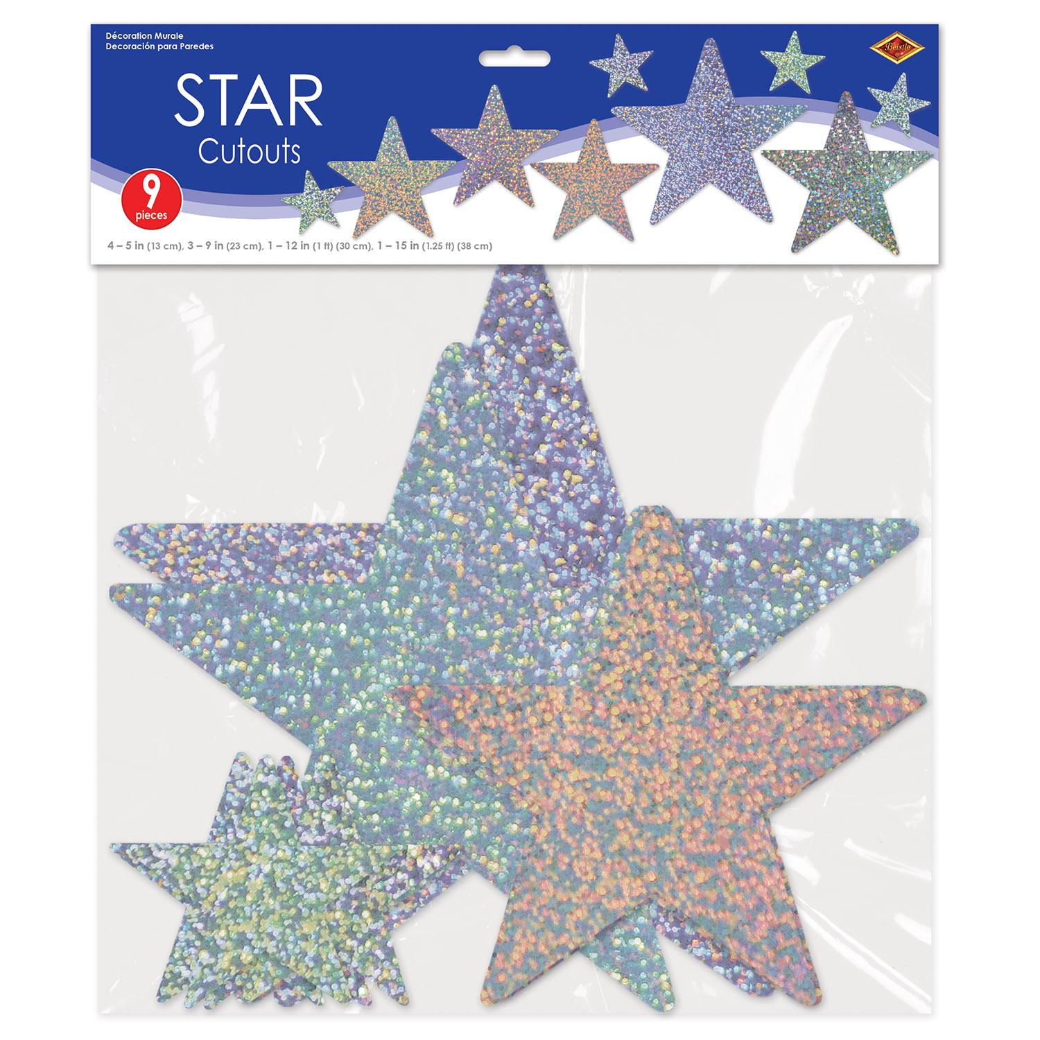 Beistle Packaged Star Party Cutouts (9/Pkg)