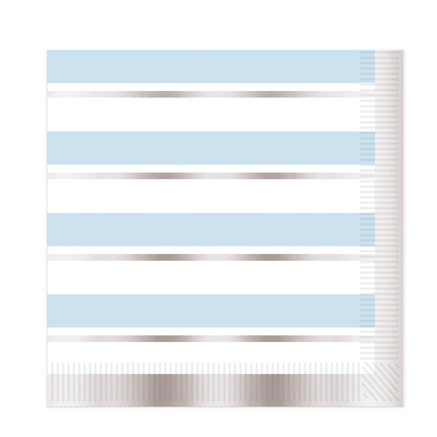 Beistle Striped Luncheon Napkins - Boy (16/Pkg)