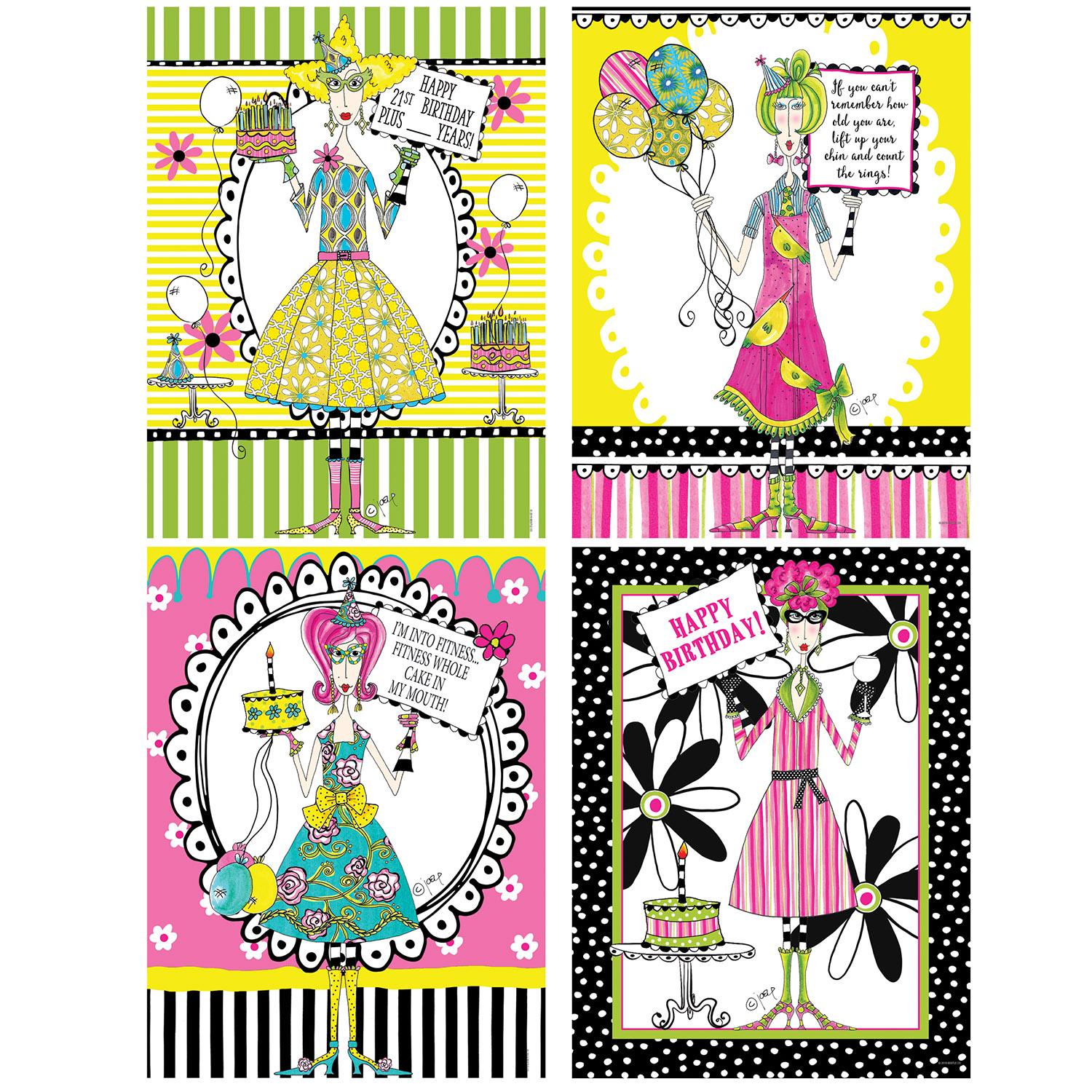 Dolly Mama's Adult Celebration Party Poster Cutouts (4/Pkg)