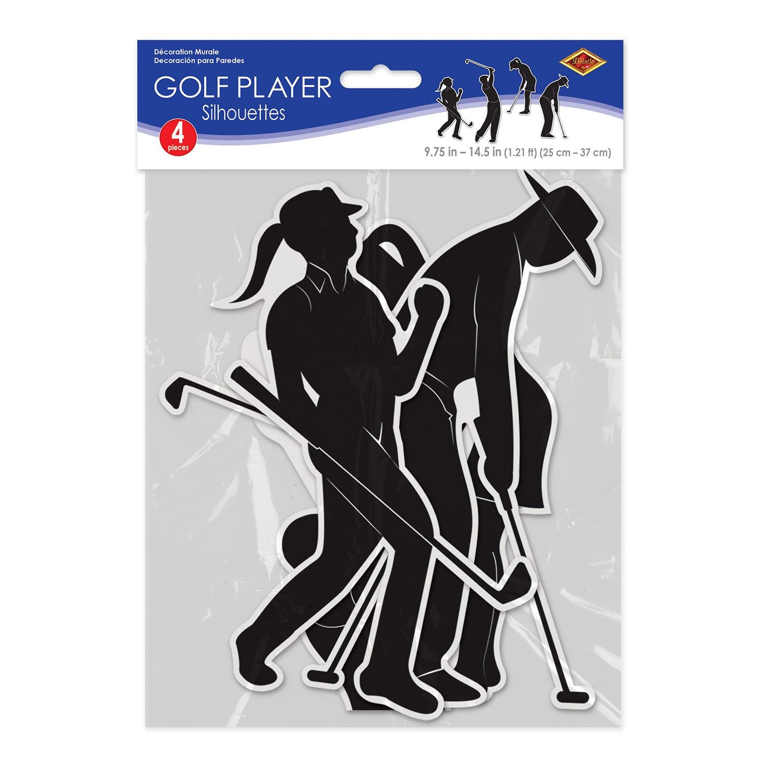 Beistle Golf Player Party Silhouettes (4/Pkg)