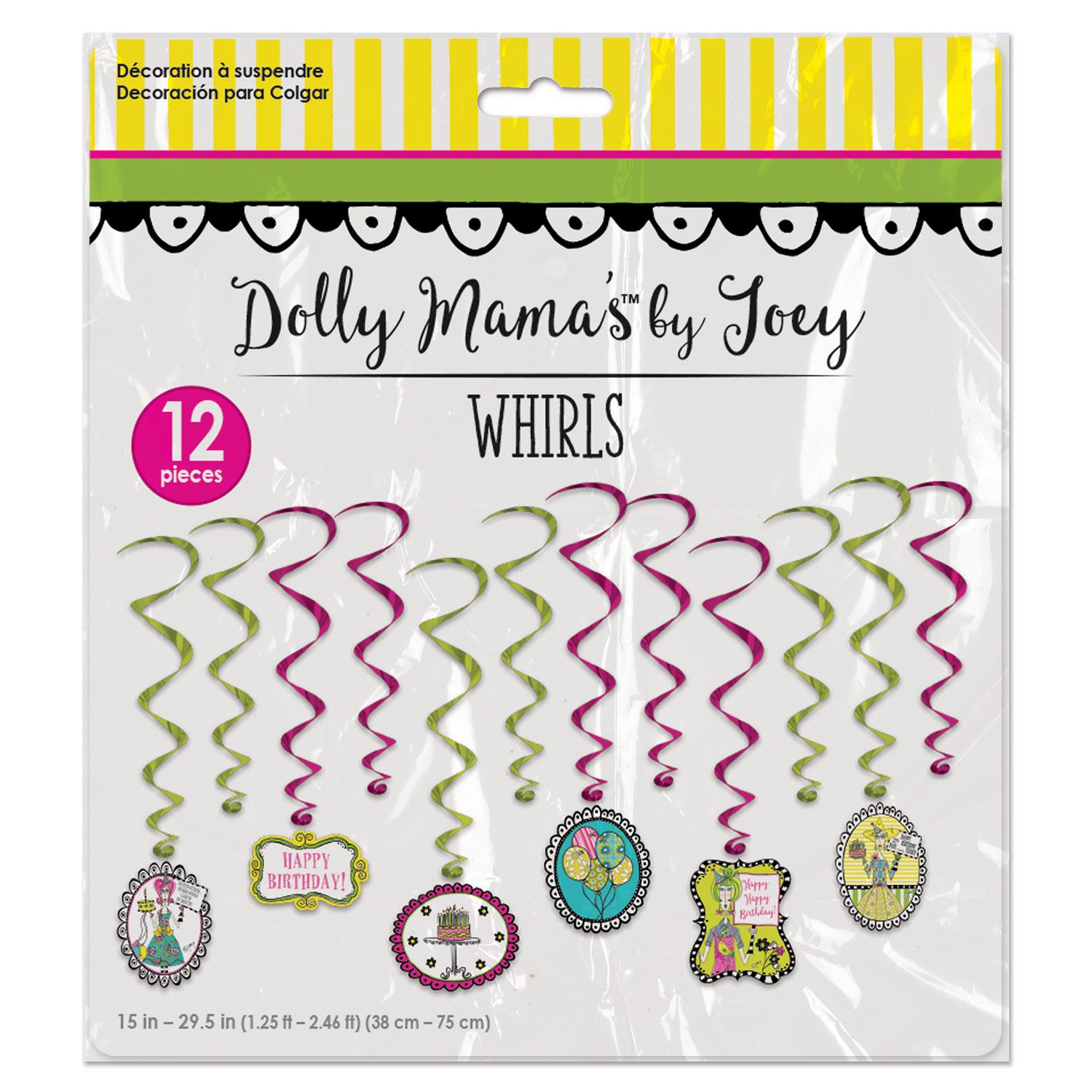 Beistle Dolly Mama's Adult Celebration Party Whirls (12/Pkg)