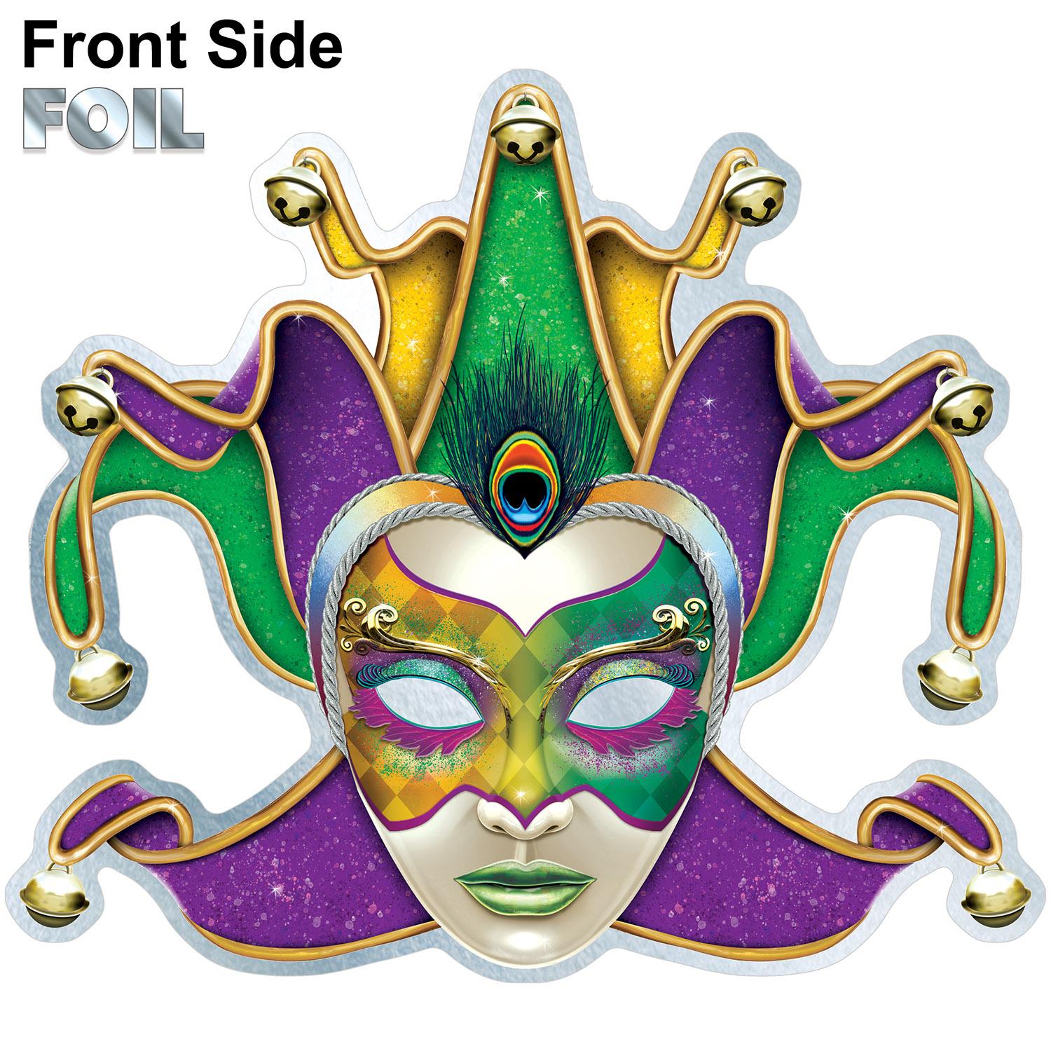 Beistle Foil Mardi Gras Mask Cutouts (Case of 48)