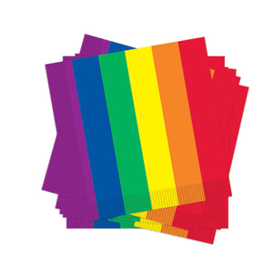 Bulk Rainbow Beverage Napkins (12 Pkgs Per Case) by Beistle