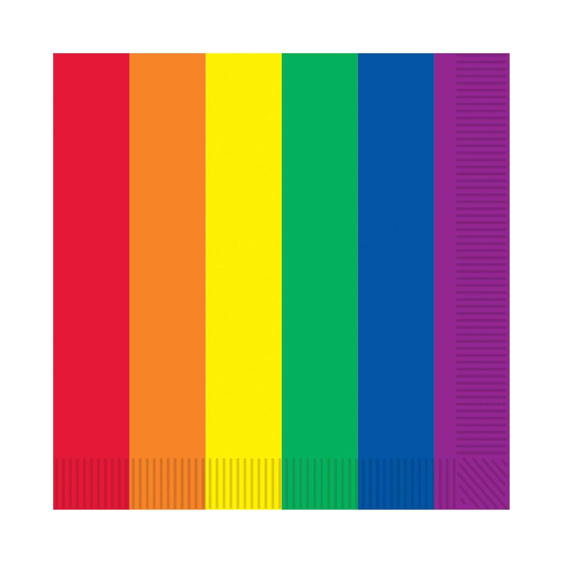 Beistle Rainbow Beverage Party Napkins (12 Per Case)