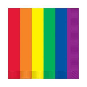 Beistle Rainbow Beverage Party Napkins (12 Per Case)