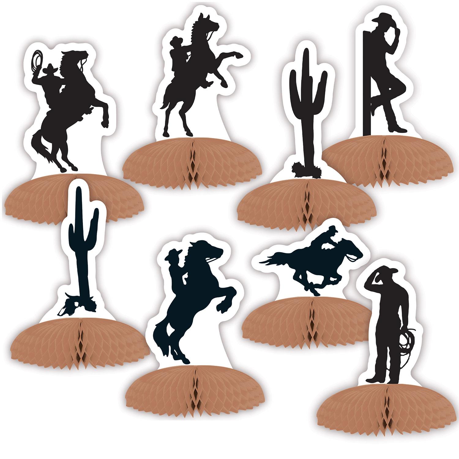 Beistle Western Silhouette Mini Party Centerpieces (8/Pkg)