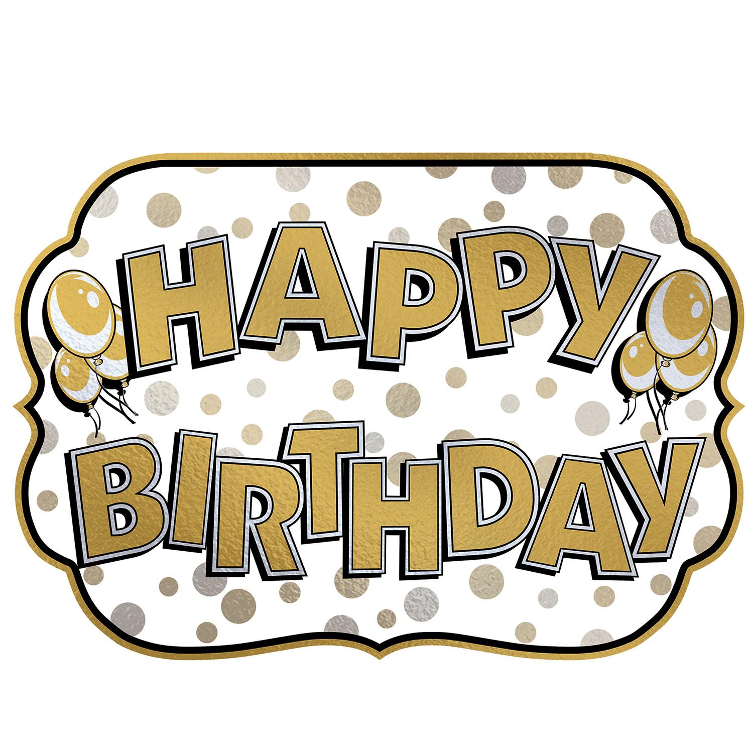 Beistle Foil Happy Birthday Party Yard Sign