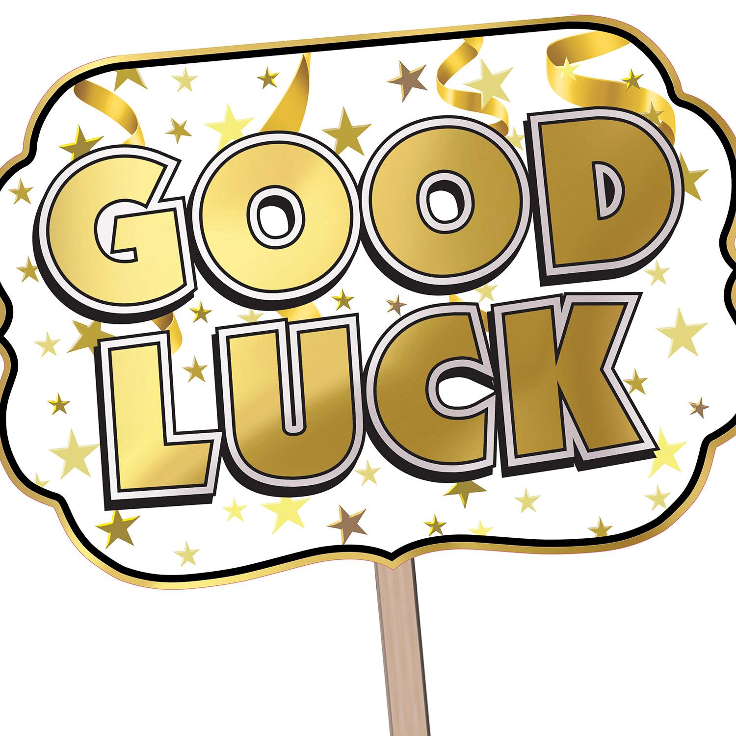 Beistle Foil "Good Luck" Party Yard Sign