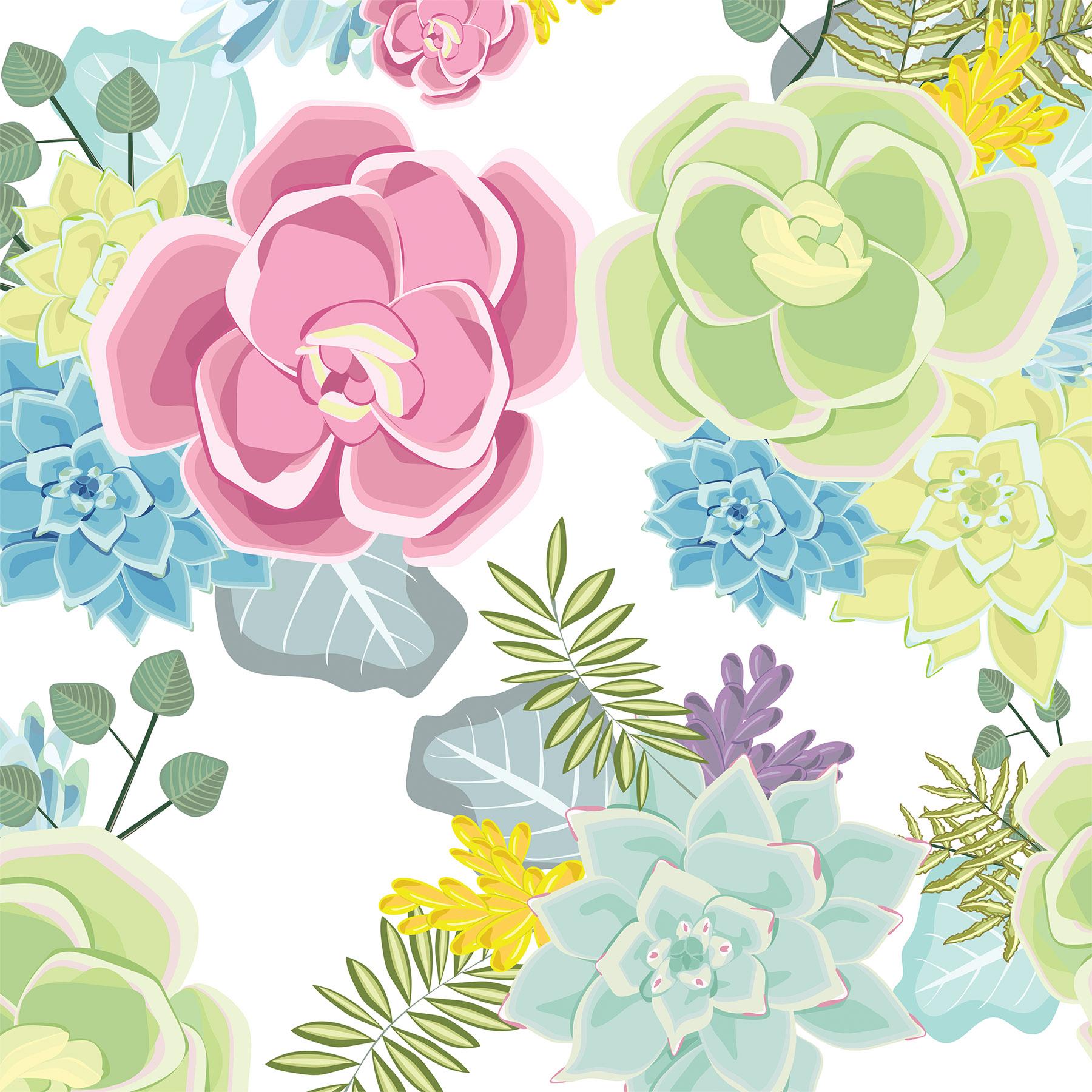 Beistle Succulents Party Tablecover