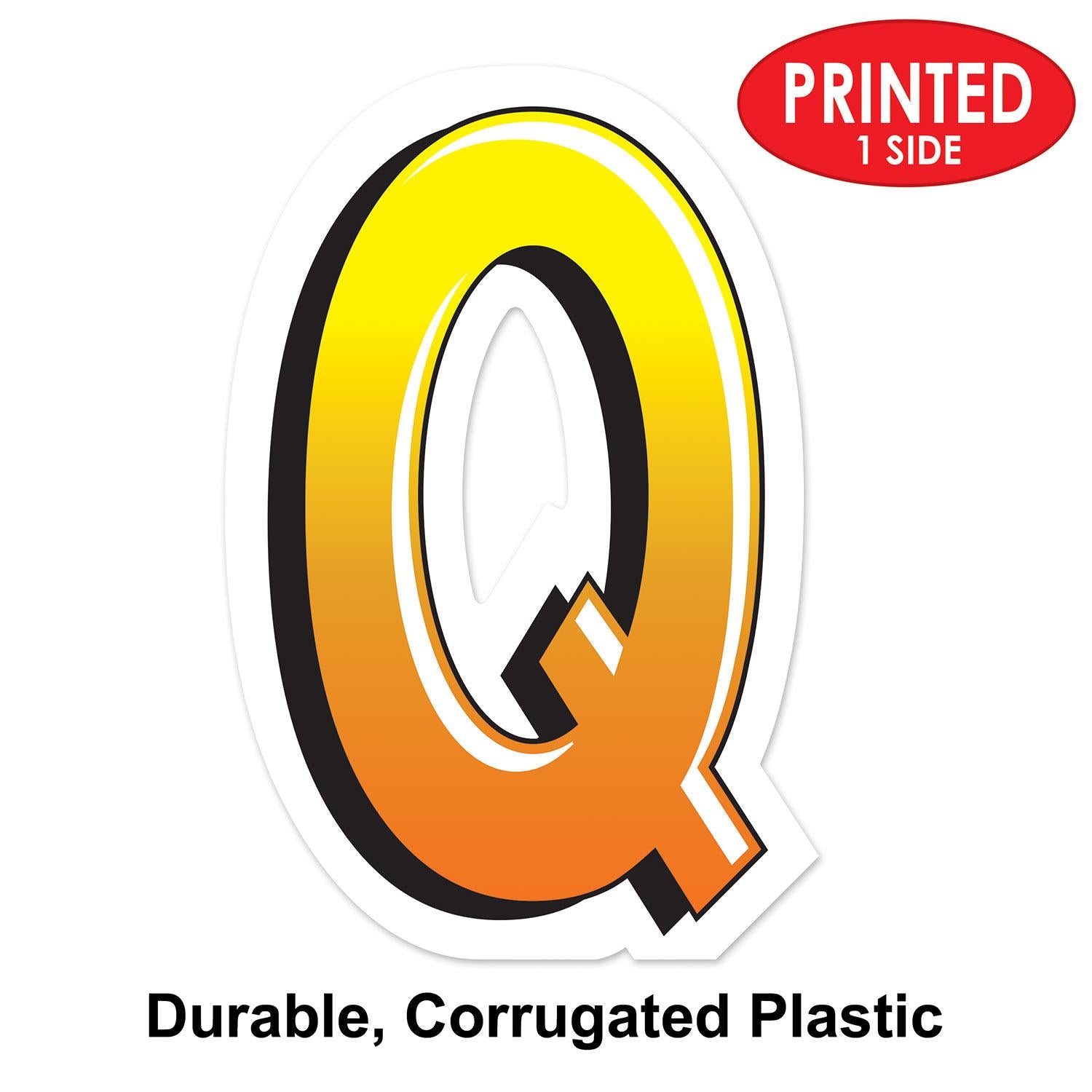 Beistle Plastic Q Party Yard Sign