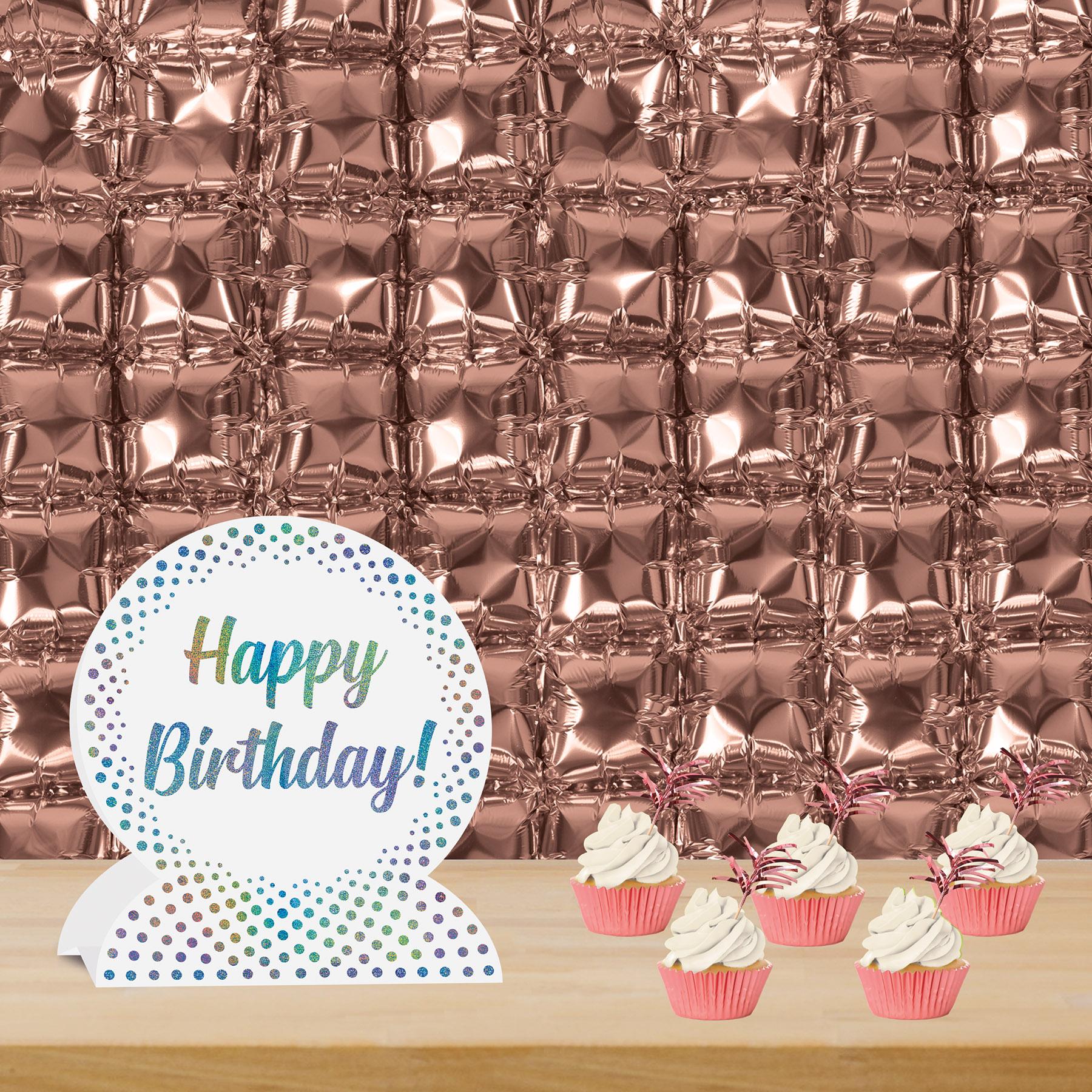 Beistle Rose Gold Foil Party Balloon Backdrops (12 Per Case)