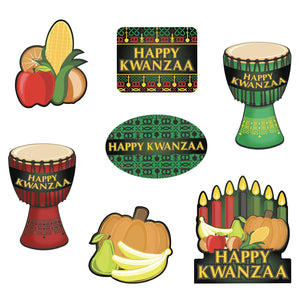 Bulk Happy Kwanzaa Clings (Case of 12 Sheets) by Beistle