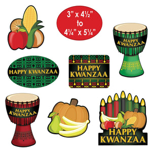 Bulk Happy Kwanzaa Clings (Case of 12 Sheets) by Beistle