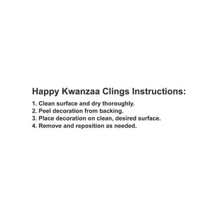 Bulk Happy Kwanzaa Clings (Case of 12 Sheets) by Beistle