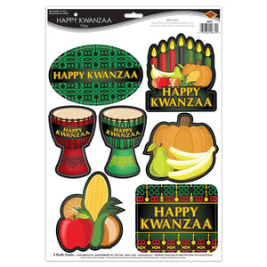 Beistle Happy Kwanzaa Clings (7/Sheet)