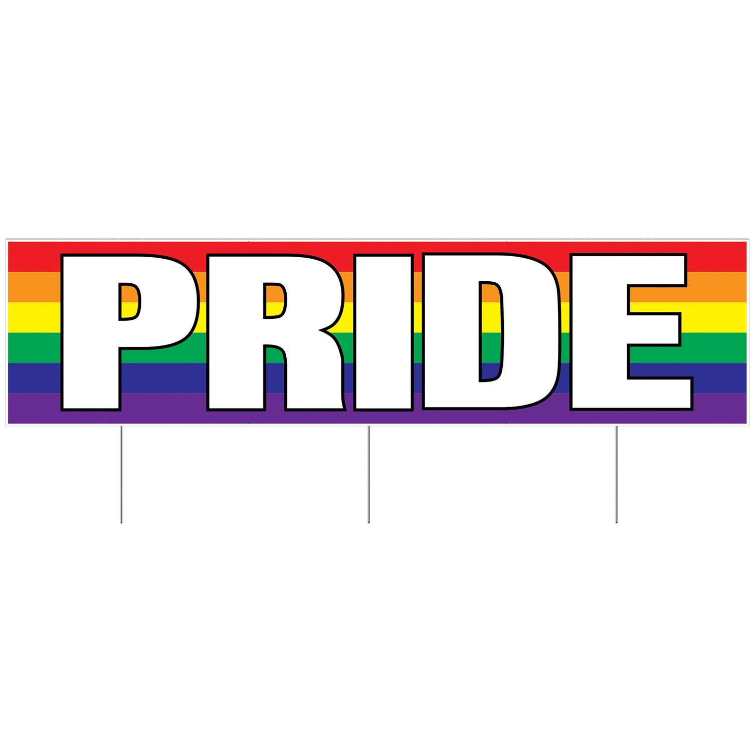 Beistle Plastic Jumbo Pride Party Yard Sign