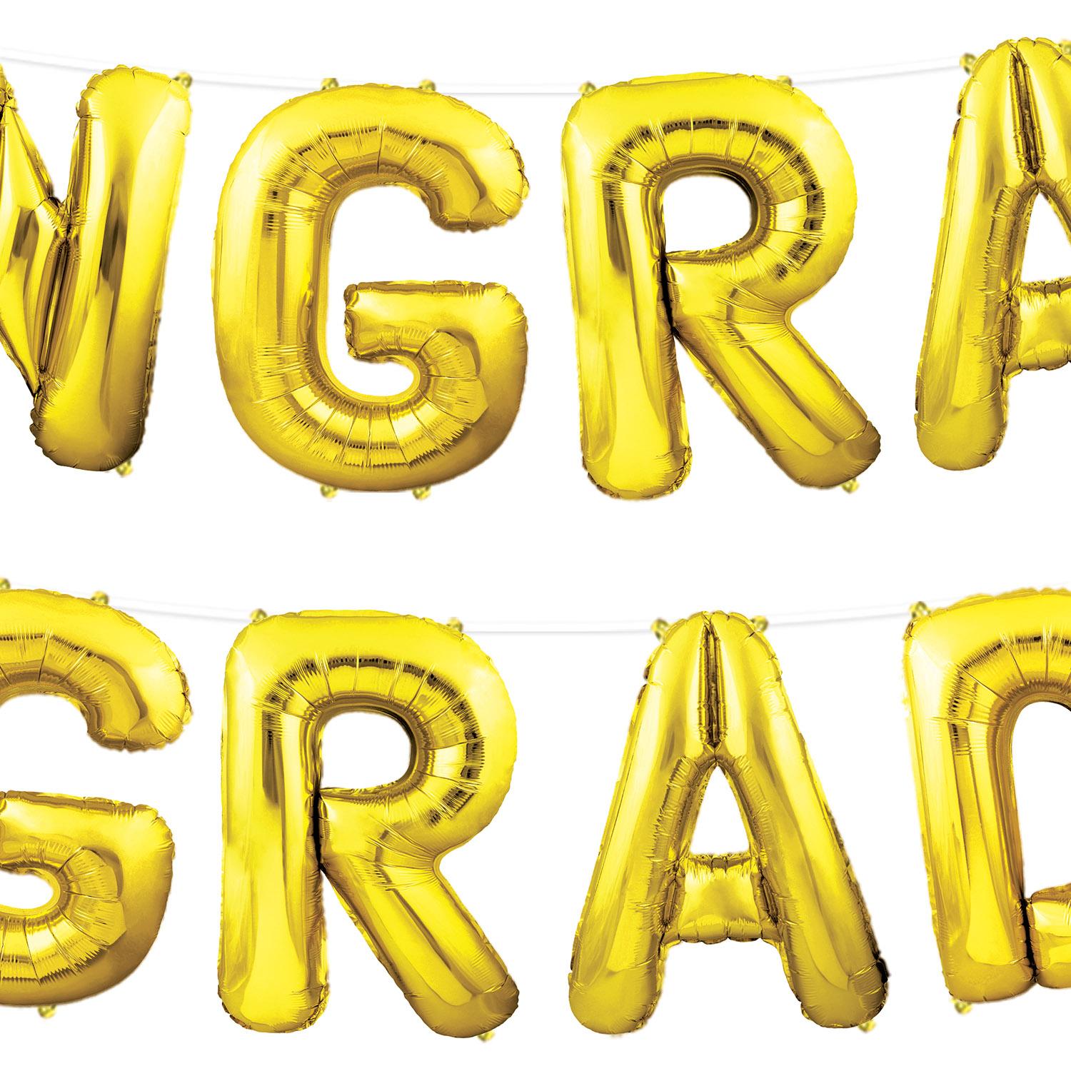 Beistle Congrats Grad Graduation Party Balloon Streamer