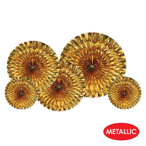 Bulk Metallic Fans - Gold (Case of 30) by Beistle