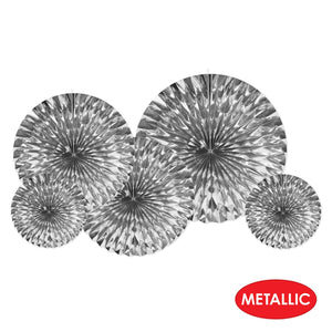 Bulk Metallic Fans - Silver (Case of 30) by Beistle