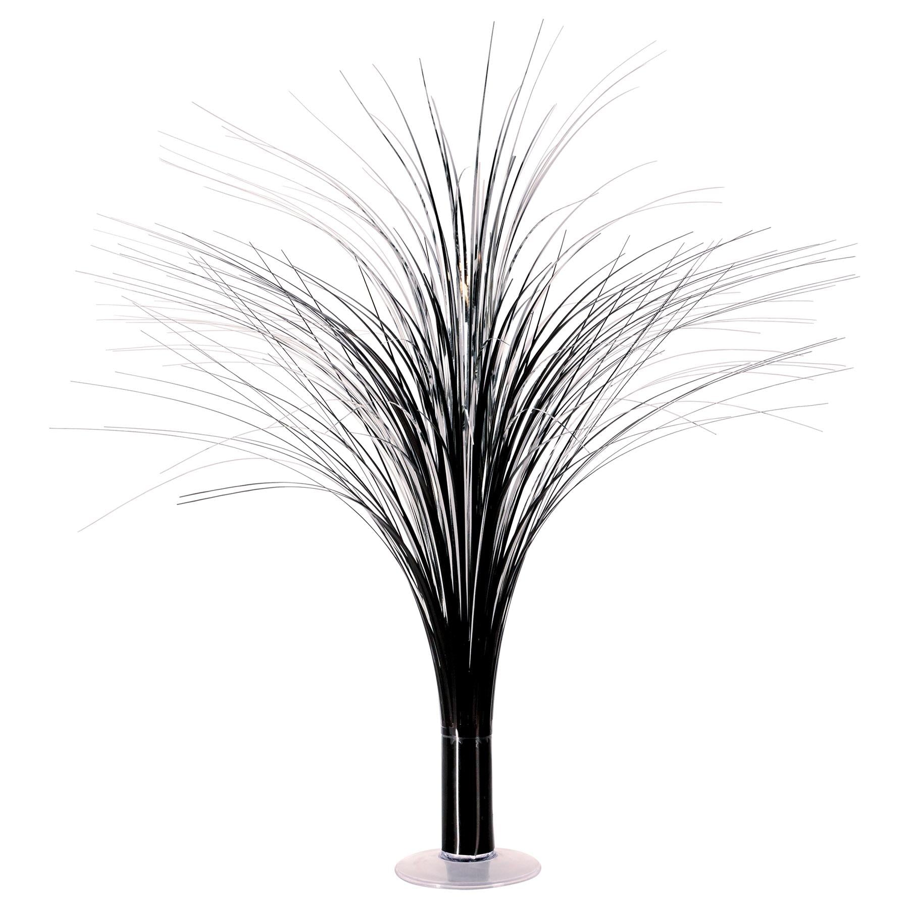 Metallic Party Spray Centerpiece - black & silver (6/Case)