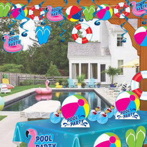 Bulk 3-D Pool Party Centerpiece (Case of 12) by Beistle