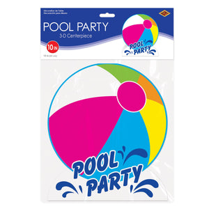 Bulk 3-D Pool Party Centerpiece (Case of 12) by Beistle