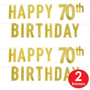 Bulk Foil Happy  70th  Birthday Streamer (Case of 12) by Beistle