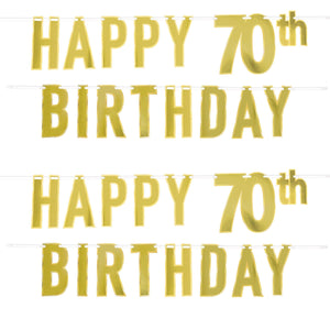 Bulk Foil Happy  70th  Birthday Streamer (Case of 12) by Beistle