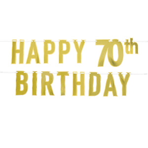 Beistle Foil Happy 70th Birthday Party Streamer (Case of 12)