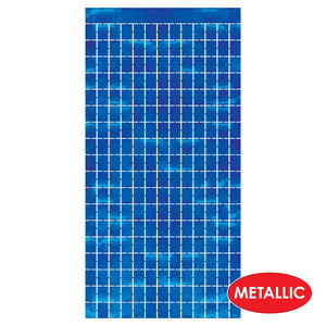 Bulk Blue Metallic Square Curtain (6 Pkgs Per Case) by Beistle