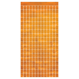 Beistle Orange Metallic Party Square Curtain (6 Per Case)