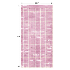 Bulk Pink Metallic Square Curtain (6 Pkgs Per Case) by Beistle