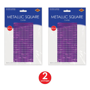 Bulk Purple Metallic Square Curtain (6 Pkgs Per Case) by Beistle