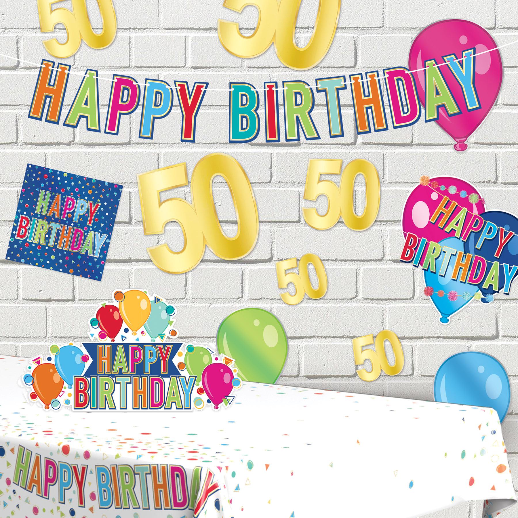 Beistle Foil 50th Birthday Party Cutouts (Case of 72)