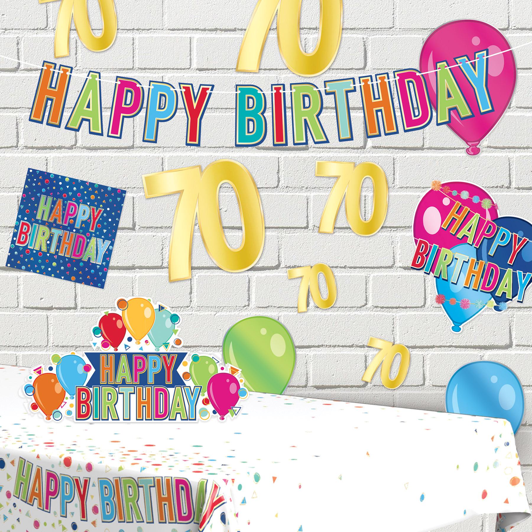 Beistle Foil 70th Birthday Party Cutouts (Case of 72)