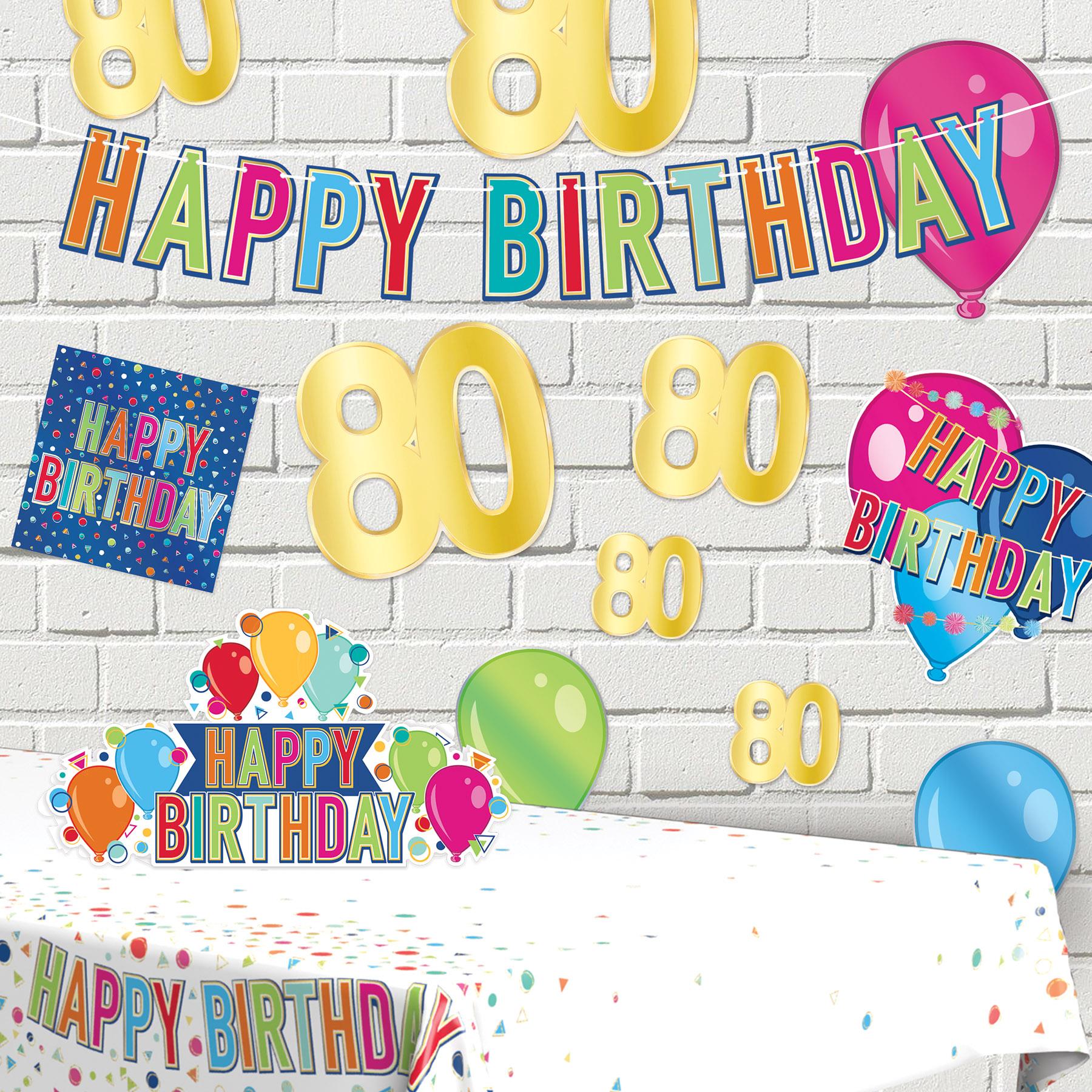 Beistle Foil 80th Birthday Party Cutouts (Case of 72)