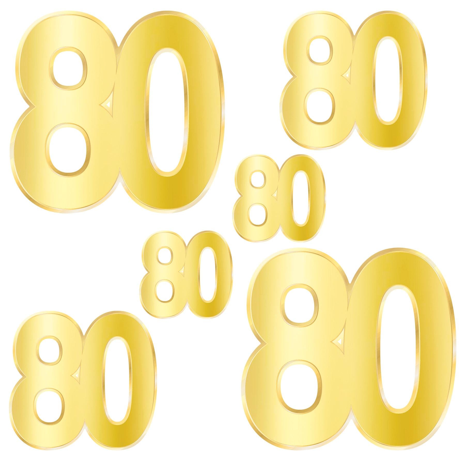 Beistle Foil 80th Birthday Party Cutouts (Case of 72)