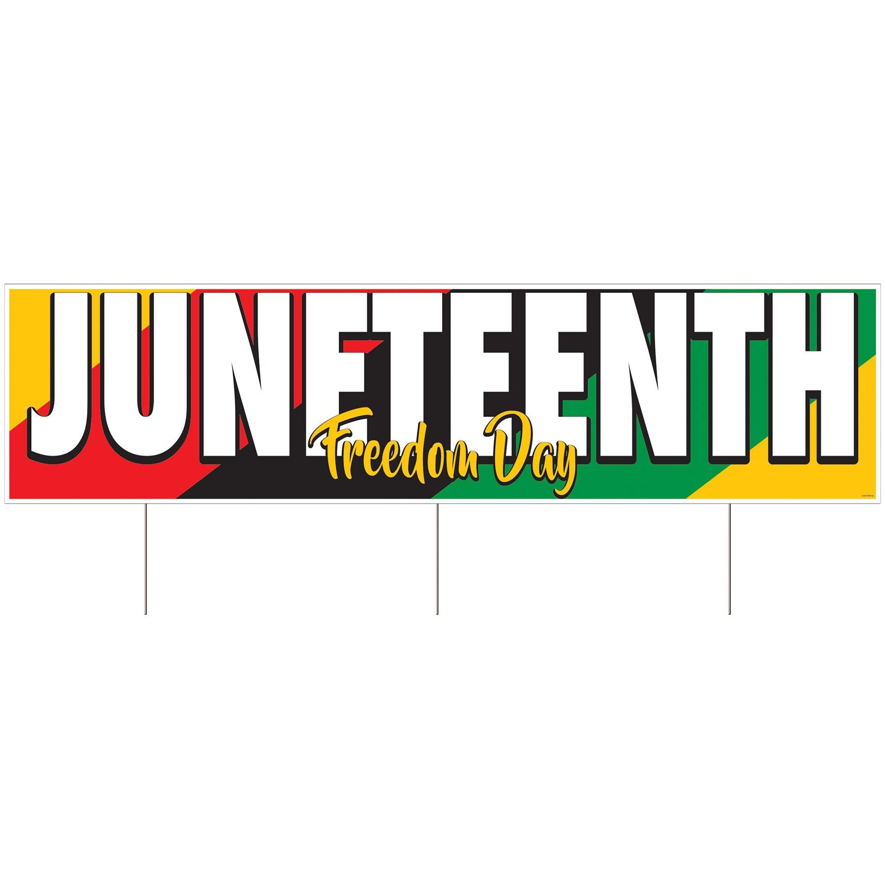 Beistle Plastic Jumbo Juneteenth Yard Sign (Case of 6)