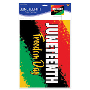 Bulk Plastic Juneteenth Yard Sign (Case of 6) by Beistle