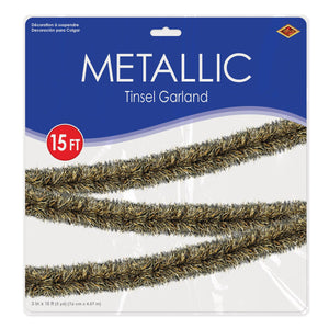 Bulk Metallic Tinsel Garland (Case of 6) by Beistle