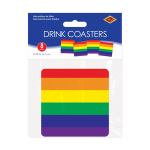 Bulk Rainbow Coasters (Case of 96) by Beistle