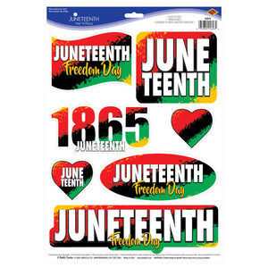 Bulk Juneteenth Peel 'N Place (Case of 12 Sheets) by Beistle