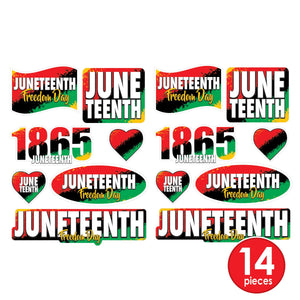 Bulk Juneteenth Peel 'N Place (Case of 12 Sheets) by Beistle