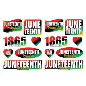 Bulk Juneteenth Peel 'N Place (Case of 12 Sheets) by Beistle