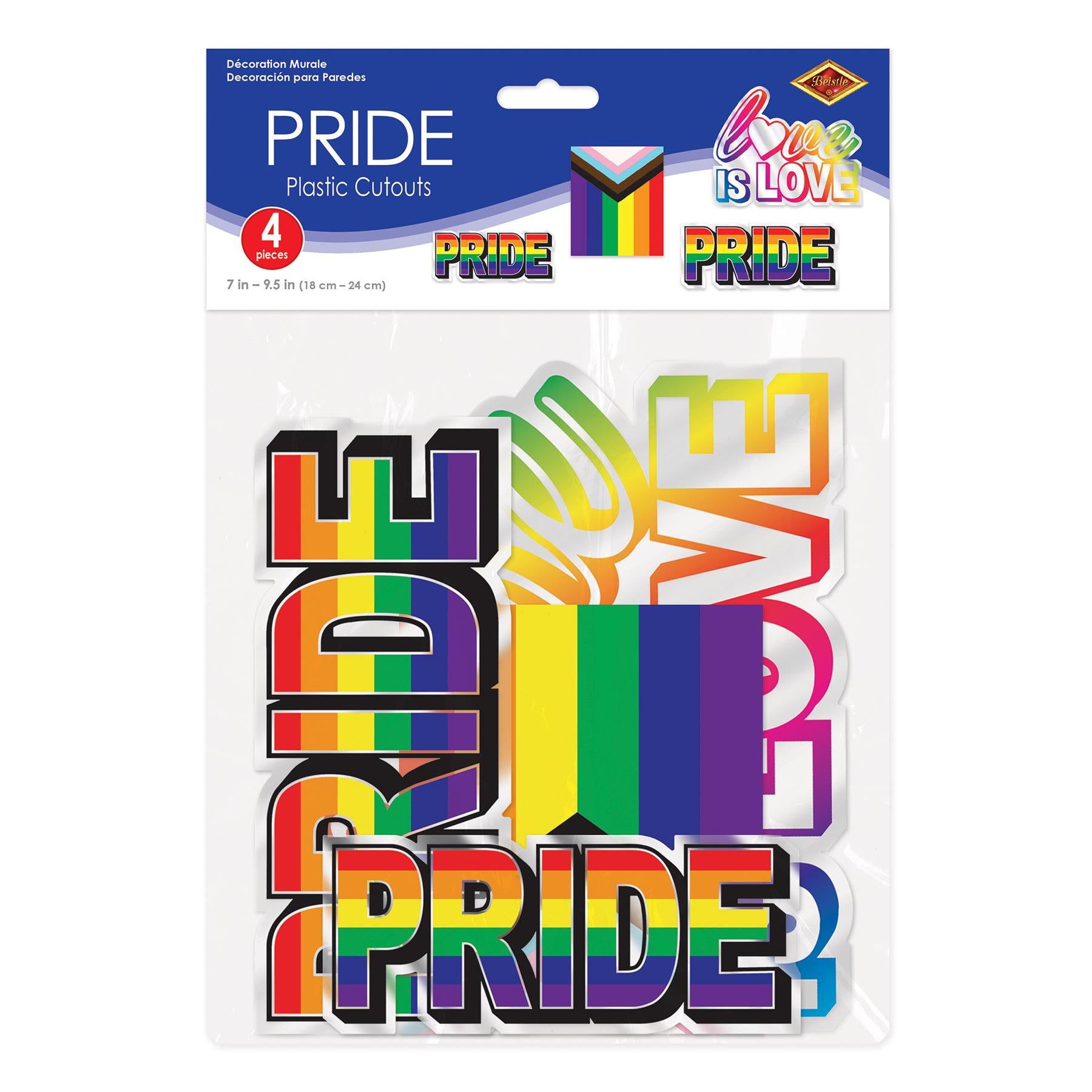 Beistle Plastic Pride Party Cutouts