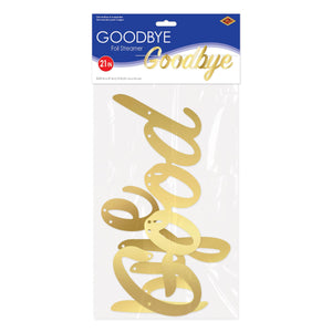 Bulk Foil Goodbye Streamer (12 Pkgs Per Case) by Beistle