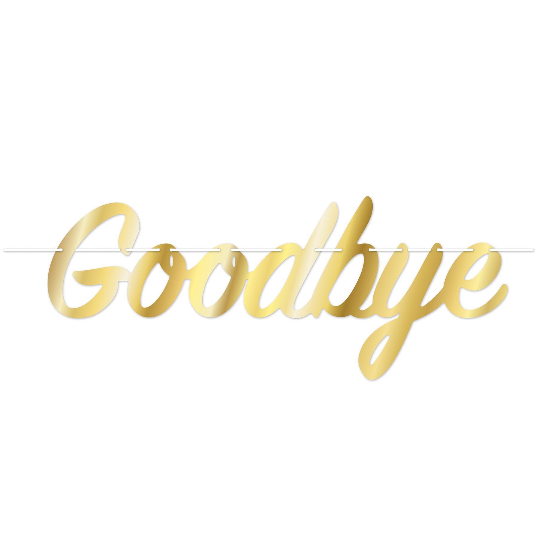 Beistle Foil "Goodbye" Party Streamer (12 Per Case)