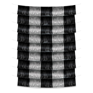 Black and Silver Metallic Party Fringe Garland Backdrop (12/Case)