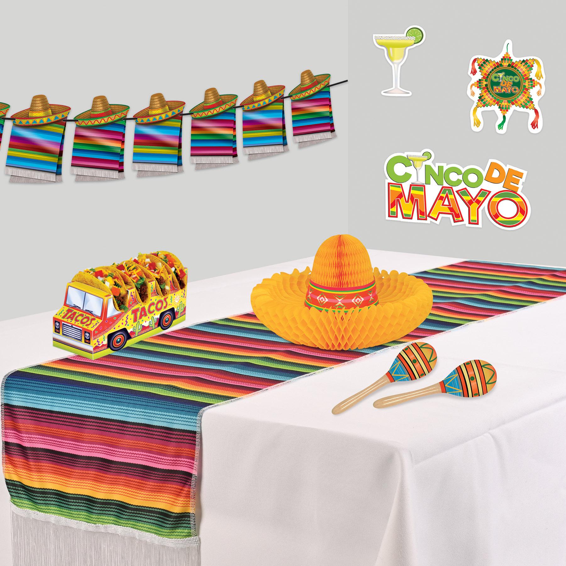 Beistle Fiesta Fabric Table Runner (12 Per Case)